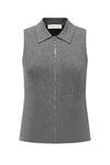 SWAYING 25 Early Autumn Zipper Lapel Cashmere Blend Vest SW-SW25PF1T15C3-HUI Gray